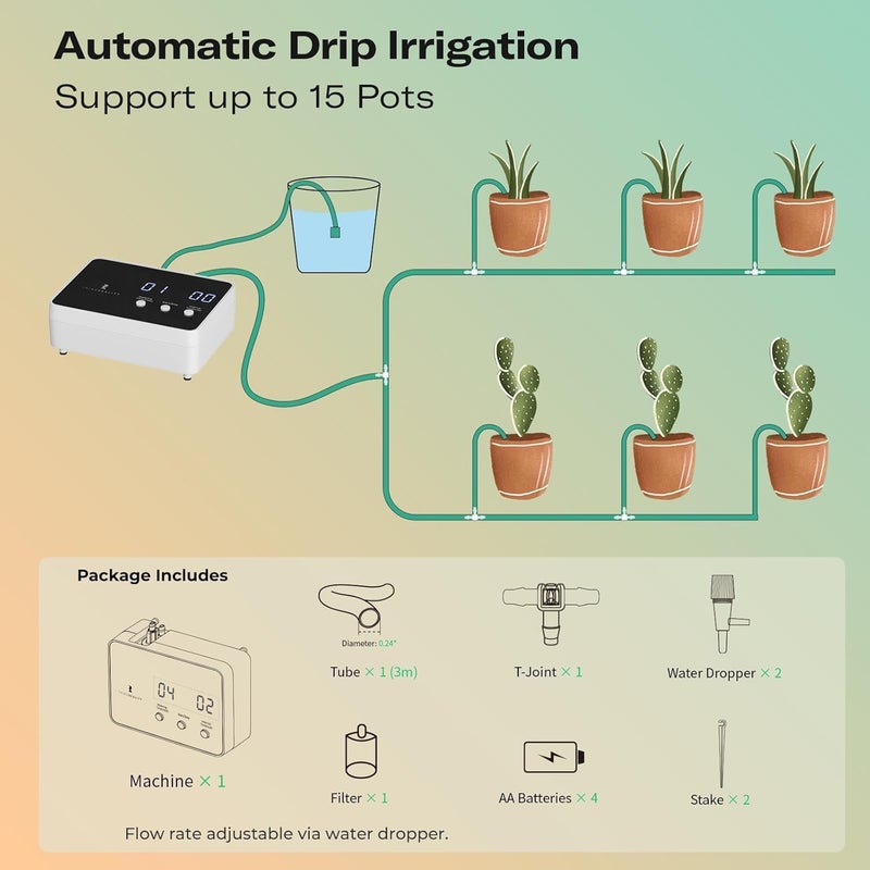 THIRDREALITY Zigbee Smart Watering Kit for Potted Plants, Indoor Plant Watering System, Hub Required, Compatible with Echo Devices with Zigbee Hub Built-in, Home Assistant, SmartThings, Hubitat, Homey - Image 4
